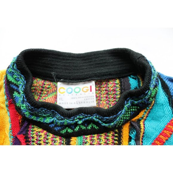 Coogi Vintage Colourful Cotton Sweater Size XL Notorious Big Style Very Rare - Picture 8 of 11